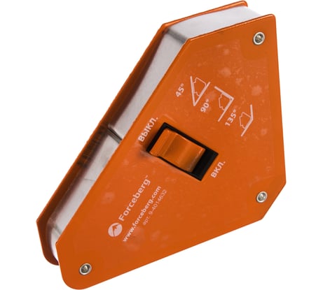 Уголок магнитный для сварки отключаемый для 3-х углов, усилие до 24 кг Forceberg 9-4014632