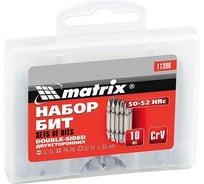 Набор бит двухсторонних (10 шт; 65 мм; SL-SL; Ph-Ph; Pz-Pz) MATRIX 11396