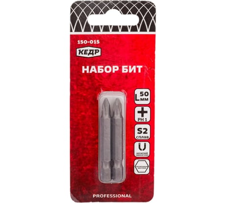 Бита (2 шт; PH1; 50 мм) КЕДР 150-015 208759