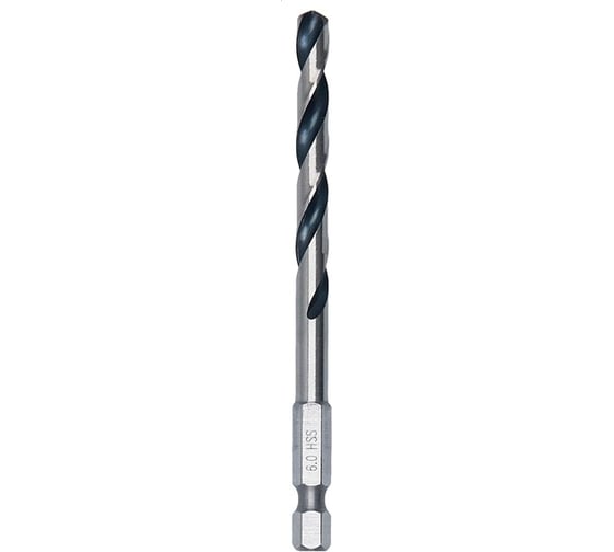 Набор 10 сверл (HSS PointTeQ; HEX 6.0 мм) по металлу Bosch 2608577546