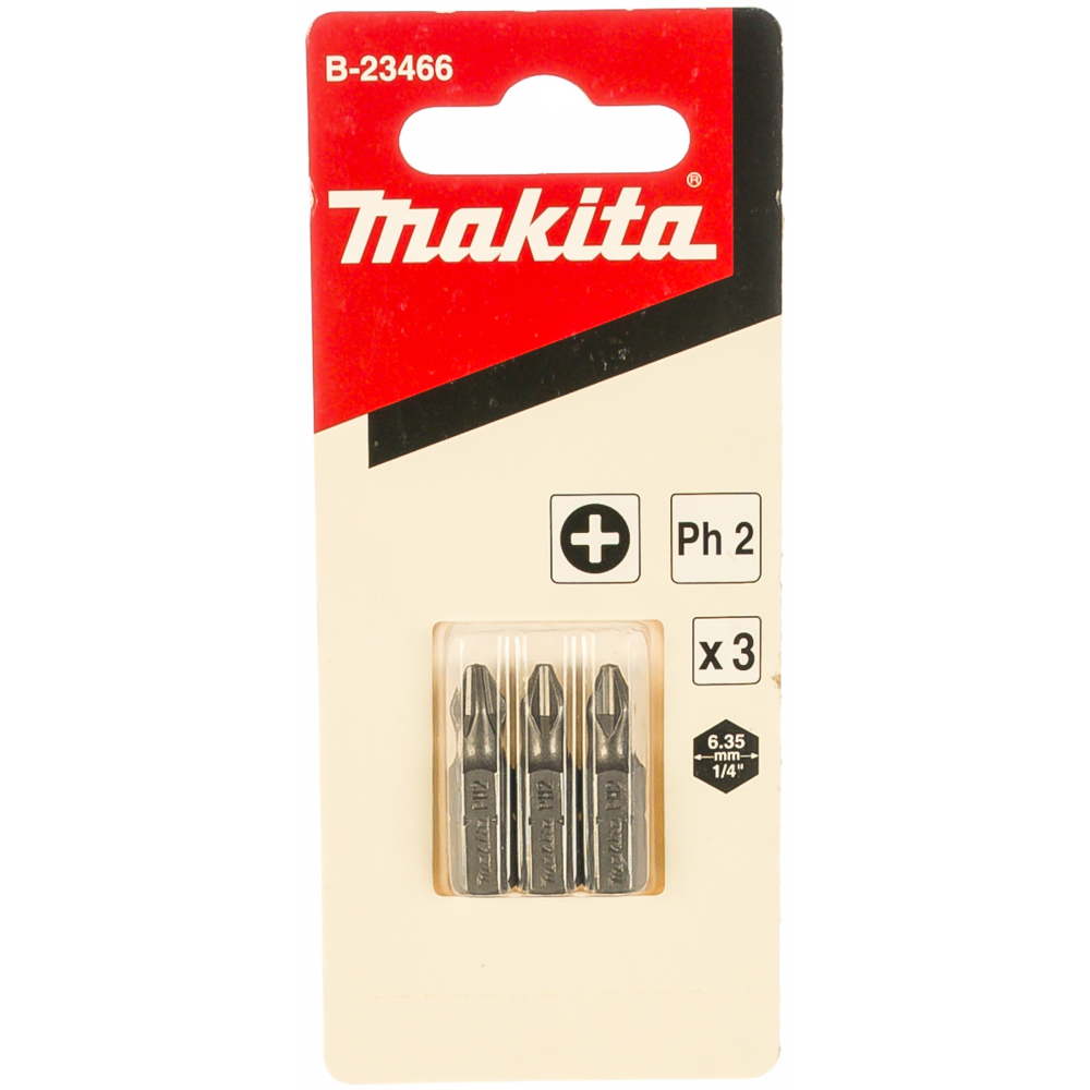 Набор бит (3 шт; РH2, 25 мм) Makita B-23466 - выгодная цена, отзывы .