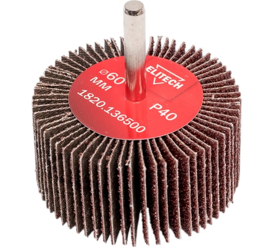 Круг лепестковый 60х30х6 мм, P40 ELITECH 1820.136500 204074