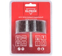 Круг лепестковый 80х30х6 мм, P60 ELITECH 1820.137200 204081