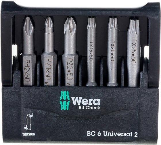 Набор бит Wera 851/4 TZ PH 2/50 мм+855/4+867/4 WE-056473