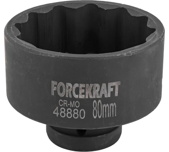 Головка ударная 12-гранная 80 мм, 1"DR Forcekraft FK-48880(57469) 1