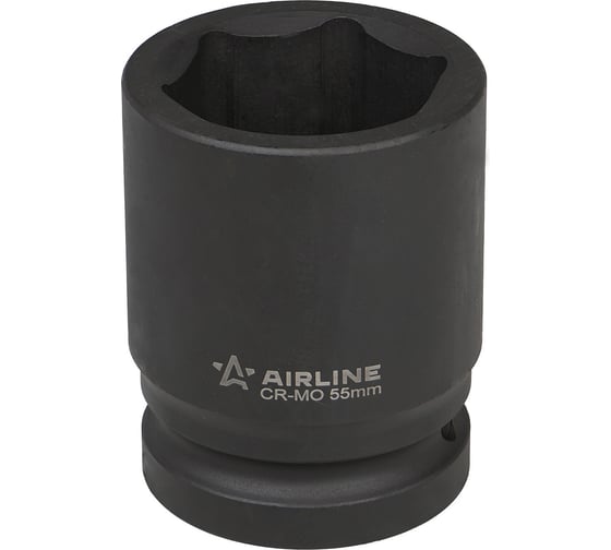 Головка ударная торцевая шестигранная 55 мм, L=100 мм, 1 1/2"DR AIRLINE ATAS705