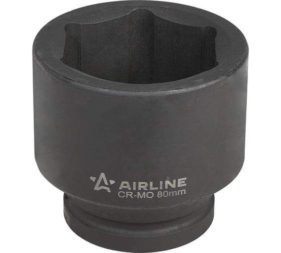 Головка ударная торцевая шестигранная 80 мм, L=100 мм, 1 1/2"DR AIRLINE ATAS710