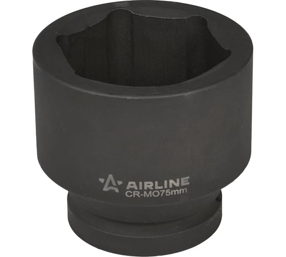Головка ударная торцевая шестигранная 75 мм, L=100 мм, 1 1/2"DR AIRLINE ATAS709