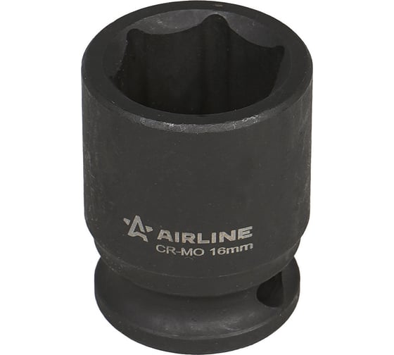 Головка ударная торцевая шестигранная 16 мм, L=30 мм, 3/8"DR AIRLINE ATAS311