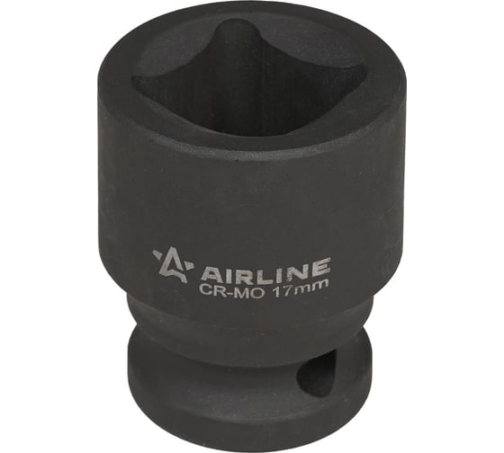 Головка ударная торцевая четырехгранная 17 мм, L=40 мм, 1/2"DR AIRLINE ATAS906
