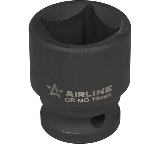 Головка ударная торцевая четырехгранная 19 мм, L=40 мм, 1/2"DR AIRLINE ATAS908