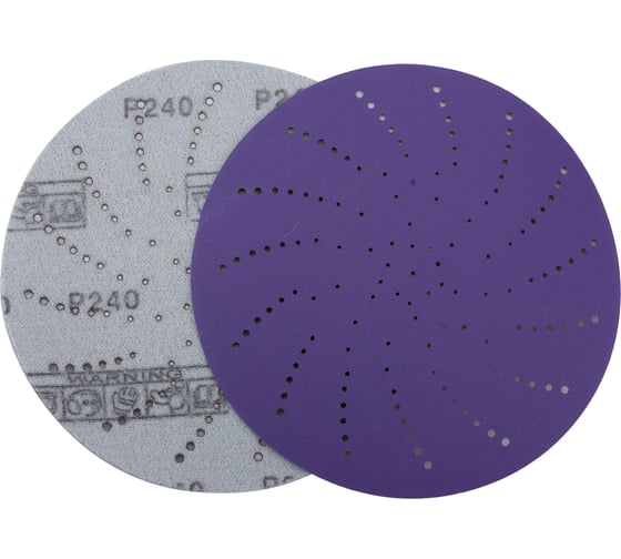 Круг шлифовальный c мультипылеотводом Purple P240, CERAMIC FILM Hookit CF775, 150 мм, 10 шт PROBOS 77547098-10
