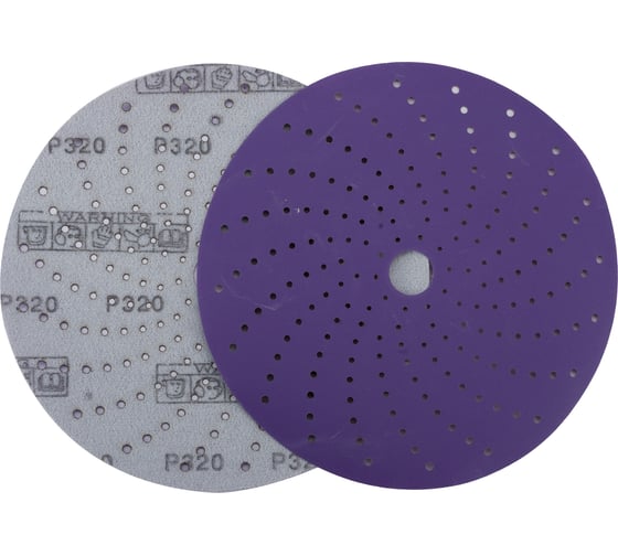 Круг шлифовальный c мультипылеотводом Purple P320, CERAMIC FILM Hookit CF775, 125 мм, 10 шт PROBOS 77547081-10