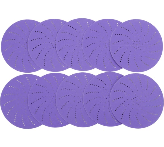Круг шлифовальный c мультипылеотводом Purple P80, CERAMIC FILM Hookit CF775, 125 мм, 10 шт PROBOS 77586822-10