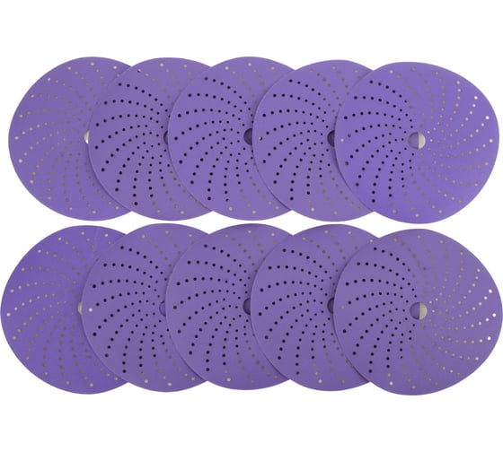 Круг шлифовальный c мультипылеотводом Purple P320, CP737 CERAMIC Hookit, 150 мм, 10 шт PROBOS 73751426-10
