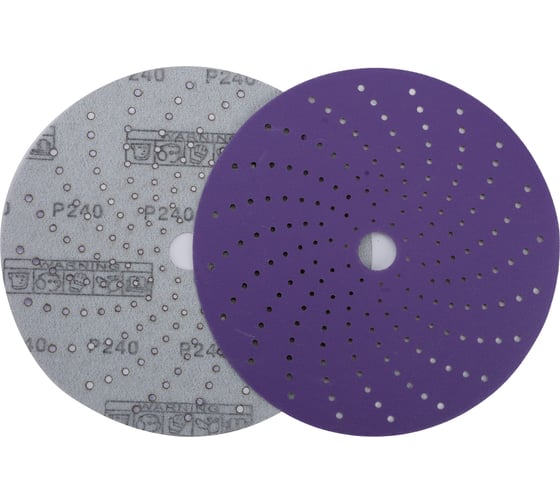 Круг шлифовальный c мультипылеотводом Purple P240, CERAMIC FILM Hookit CF775, 125 мм, 10 шт PROBOS 77547097-10