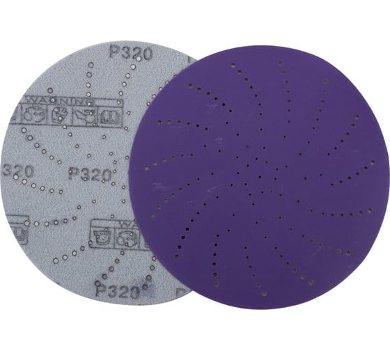 Круг шлифовальный c мультипылеотводом Purple P320, CERAMIC FILM Hookit CF775, 150 мм, 10 шт PROBOS 77547082-10