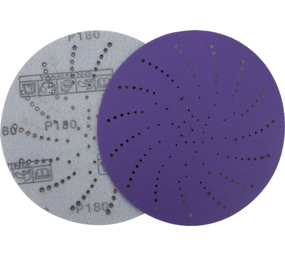 Круг шлифовальный c мультипылеотводом Purple P180, CERAMIC FILM Hookit CF775, 150 мм, 10 шт PROBOS 77564265-10