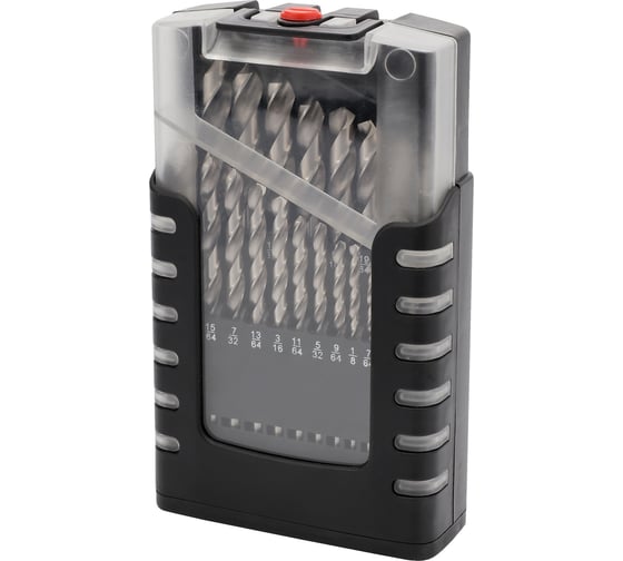 Набор сверл по металлу 1/16" - 3/8", DIN338, HSS-G, 135°, 21 шт H-Tools 214850ROHT
