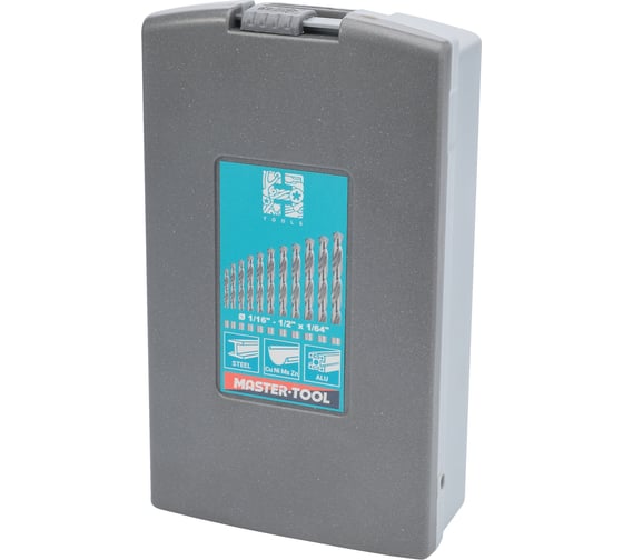 Набор сверл по металлу 1/16"-1/2", DIN338, HSS-G, 135°, 29 шт H-Tools 214851ROHT