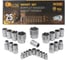 Головки 1/4"DR, 1/2"DR, набор 25 предметов, 6гр. FORSTIME FT-50121G(57686) 1