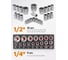 Головки 1/4"DR, 1/2"DR, набор 25 предметов, 6гр. FORSTIME FT-50121G(57686) 3