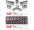 Головки 1/4"DR, 1/2"DR, набор 25 предметов, 6гр. Forcekraft FK-50121G(57683) 3