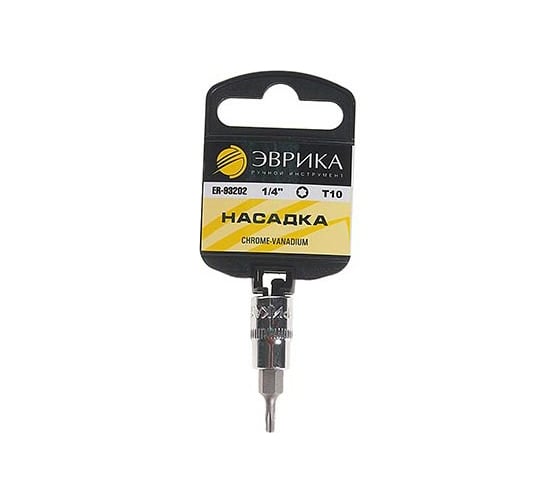 Насадка с держателем (1/4 DR; торкс T10) ЭВРИКА ER-93202H 1