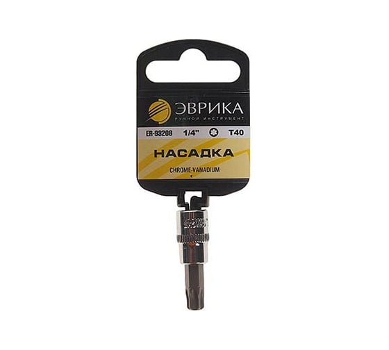 Насадка с держателем (1/4 DR; торкс T40) ЭВРИКА ER-93208H 1