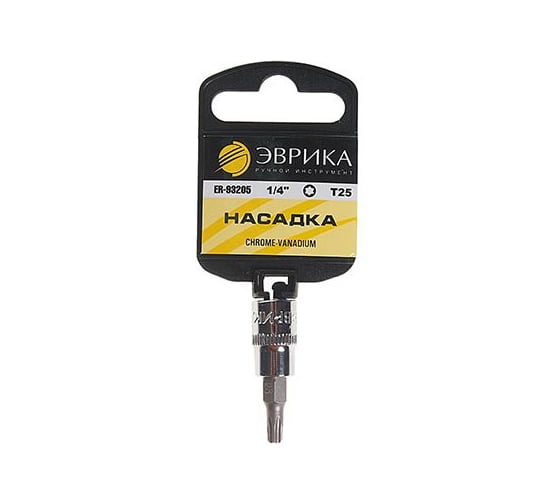 Насадка  с держателем (1/4 DR; торкс T25) ЭВРИКА ER-93205H 1