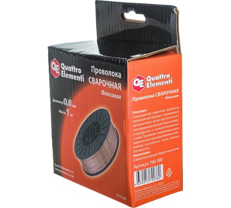 Проволока сварочная флюсовая (0.8 мм; 1 кг) QUATTRO ELEMENTI 790-380