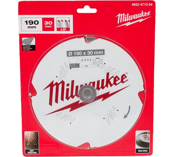 Диск пильный по фиброцементу (190x30 мм; 4Z) для циркулярной пилы Milwaukee 4932471304 1