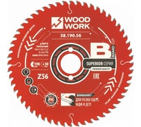 Диск пильный для ЛДСП 190x2.2/1.6x30 мм, Z=56, A=10° WOODWORK 38.190.56