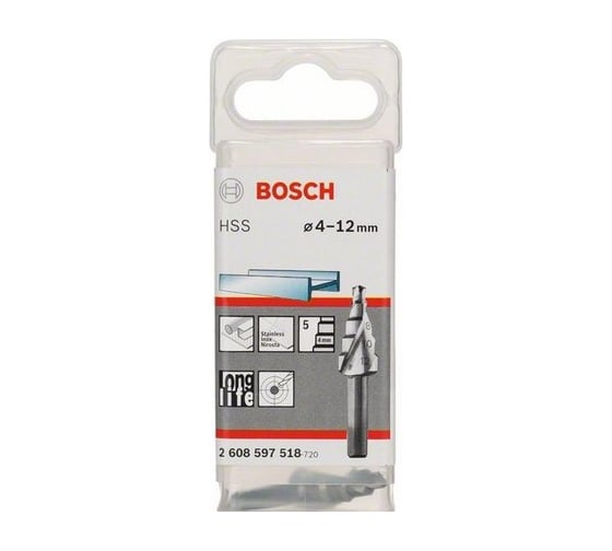 Ступенчатое сверло (HSS; 4-12 мм) Bosch 2608597518 1