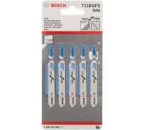 Пилка (T 118 GFS; 5 шт) для лобзика Basic for Inox Bosch 2608636496