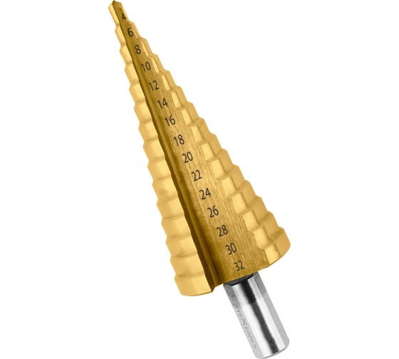 Сверло по металлу ступенчатое 4-32 мм vertextools 4-32 1