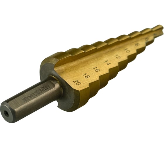 Сверло по металлу ступенчатое 4-20 мм vertextools 4-20