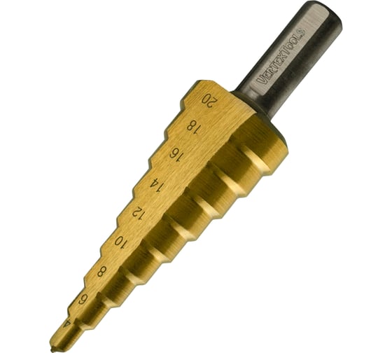 Сверло по металлу ступенчатое 4-20 мм vertextools 4-20