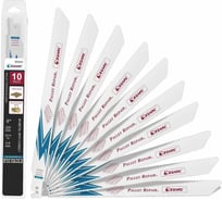 Полотна из биметалла с кобальтом для разбора паллет 225 мм, 10 шт, для сабельной пилы Ezarc 802043