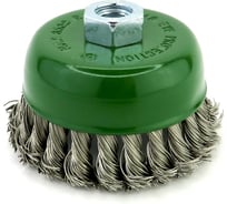 Щетка чашечная жгутовая 100 мм, M14, ворс нерж. сталь 0.50 мм (код 13-046) EuroBrush EB-ASS4