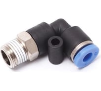 Фитинг угловой для пластиковых трубок, 10 мм, с наружной резьбой 1/4" Partner SPL10-02(9332)