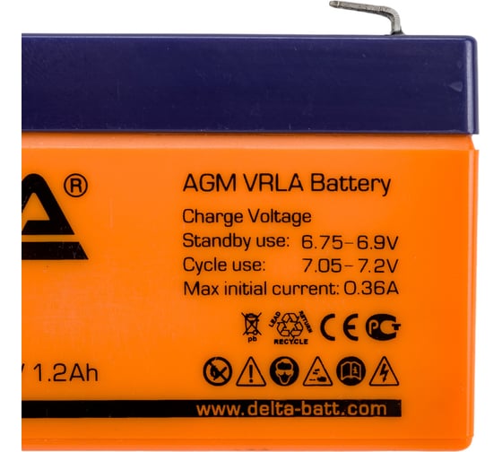 Батарея аккумуляторная Delta DTM 6012