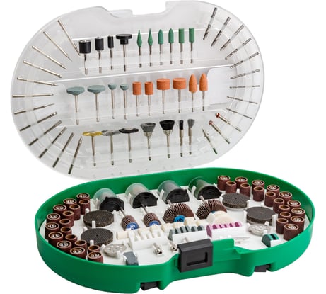 Набор аксессуаров для мини-дрелей Rockforce, 276 предметов, в пластиковом кейсе RF-GSK276 (29219)