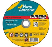 Круг отрезной по металлу SUPERB (180x2x22.23 мм) NovoAbrasive WM18020