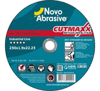 Круг отрезной по металлу CUTMAХХ (230x1.9x22.23 мм) NovoAbrasive NAECD23019