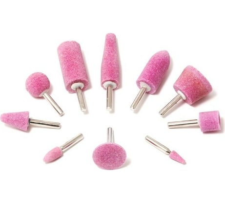 Набор камней абразивных в блистере (10 шт; хвостовик 6 мм) ROCKFORCE RF-GSK010(29655)