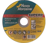 Круг отрезной по металлу SUPERB (125x1.2x22.23 мм) NovoAbrasive WM12512
