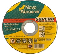 Круг отрезной по металлу SUPERB (115x1.2x22.23 мм) NovoAbrasive WM11512
