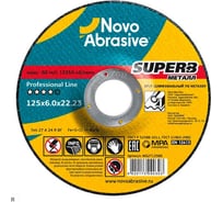 Круг шлифовальный по металлу SUPERB (125x6x22.23 мм) NovoAbrasive WG2712560