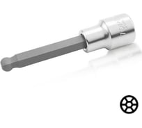 Головка торцевая с шестигранной вставкой HEX 7 мм, L=100 мм, 1/2"DR, с шаром TOPTUL BCPA1607